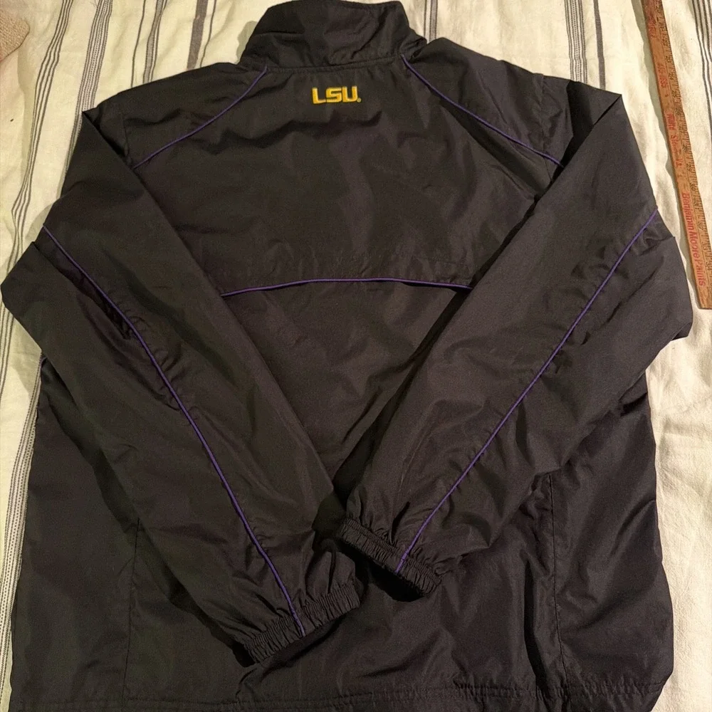 Rare LSU TIGERS 1990-2000's vintage Box Seat Clothing Co quarter-zip jacket XXL